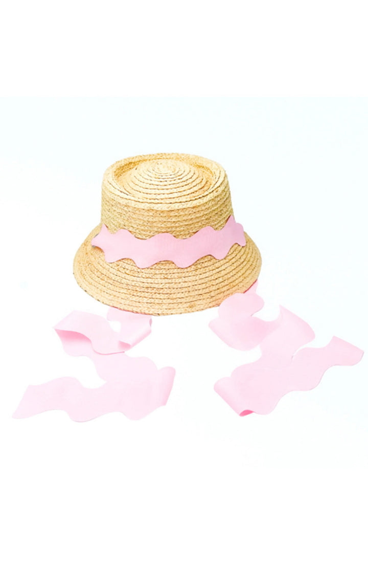 Harbor Hat | Pink Scallop Ribbon