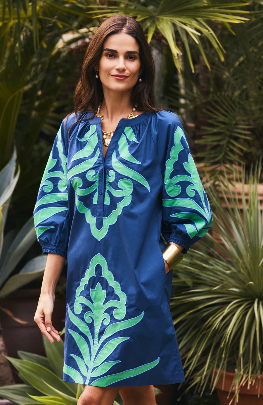 Sara Applique Dress | Royal