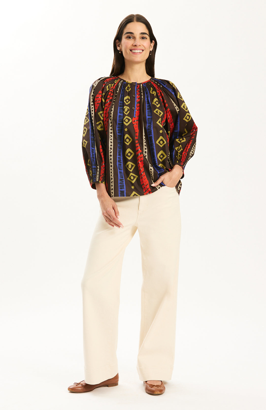 Sarah Cotton Blouse | Multi