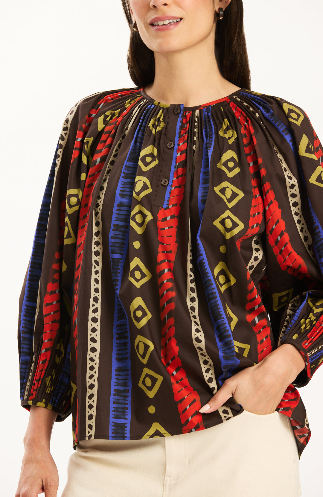 Sarah Cotton Blouse | Multi