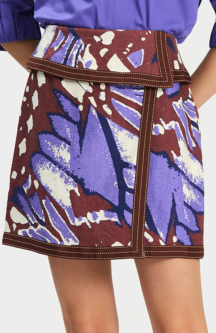 Zoey Linen Wrap Skirt | Multi