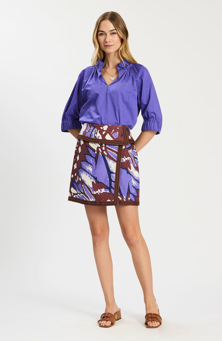 Zoey Linen Wrap Skirt | Multi