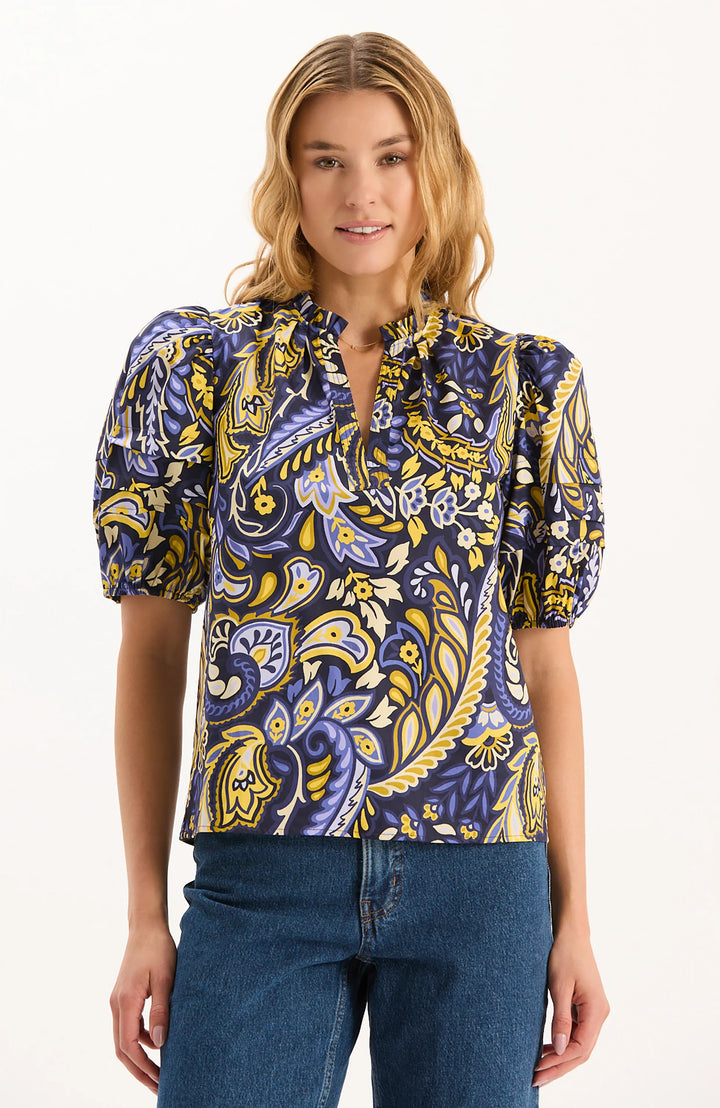Jenna Cotton Top | Sugar Plum Paisley