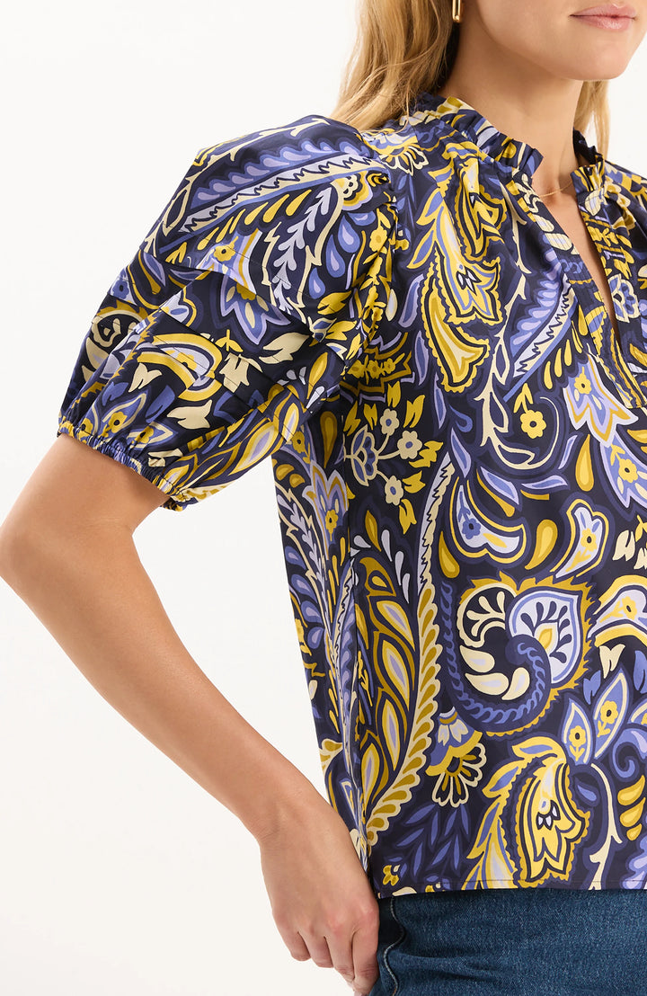 Jenna Cotton Top | Sugar Plum Paisley