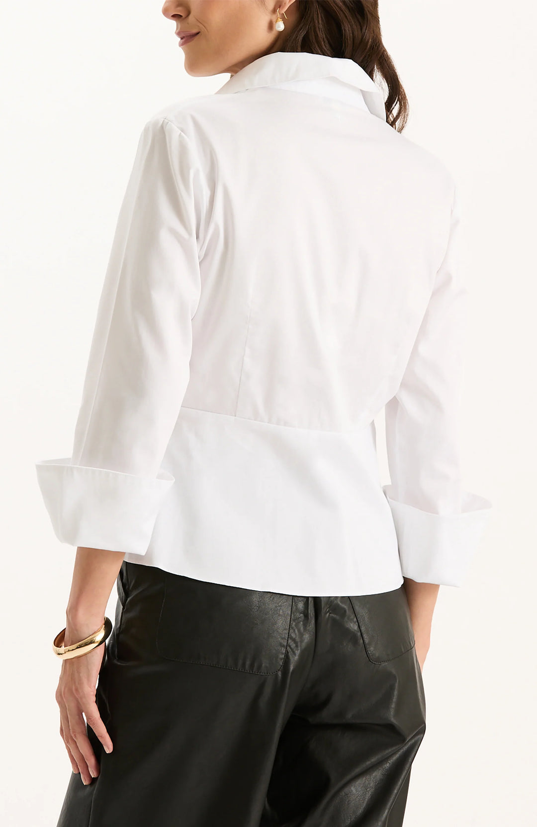Paige Cotton Twist Front Top | White