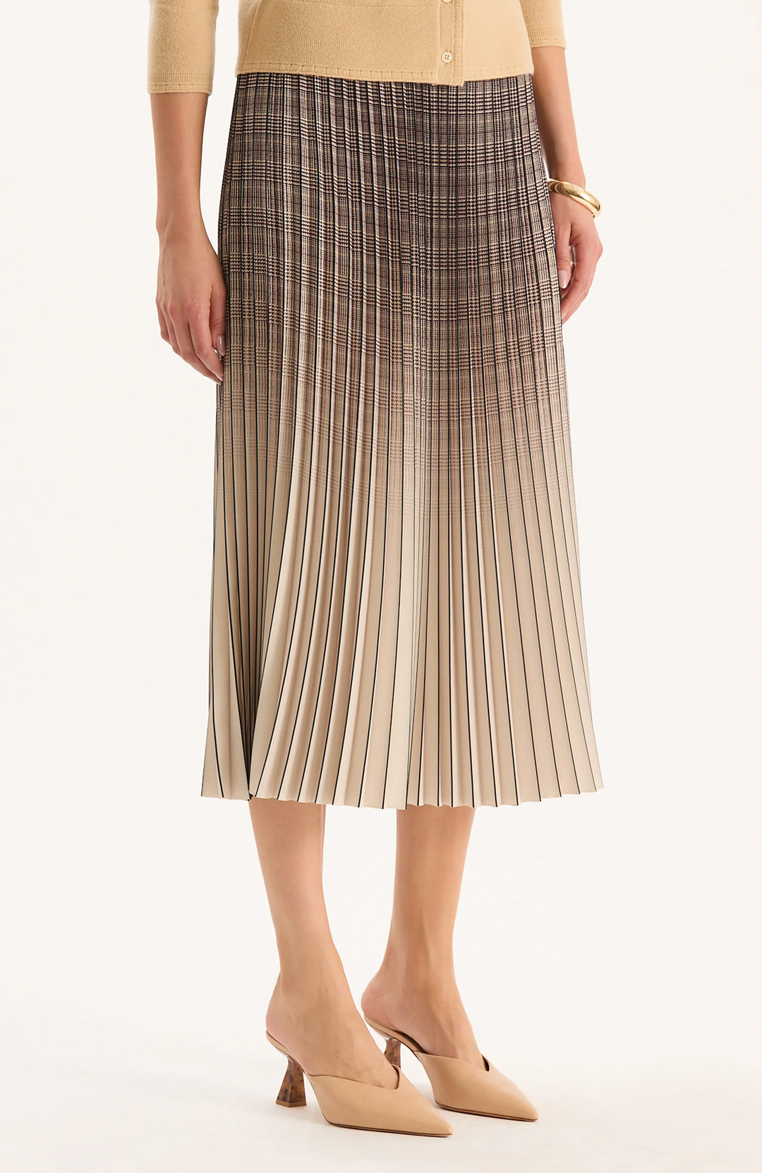 Cara Pleated Skirt | Hombred Plaid