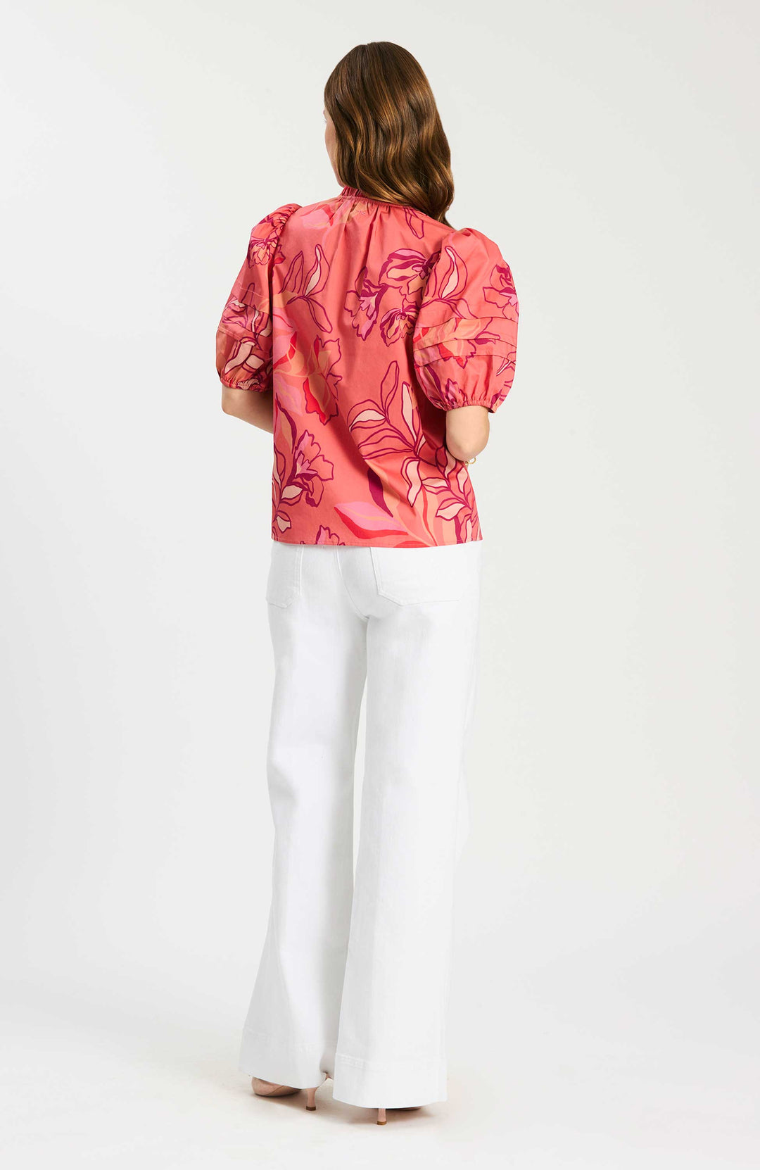Jenna Top | Peachy Floral - Charlotte's Inc