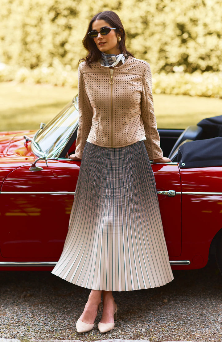 Cara Pleated Skirt | Hombred Plaid