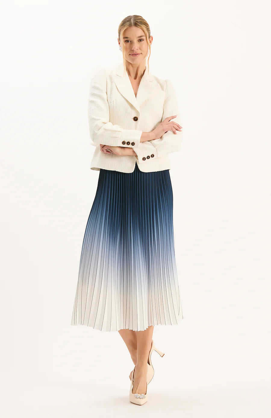 Gabriella Basketweave Jacket | Ivory