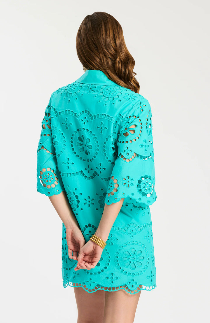 Penny Eyelet Tunic | Ceramic