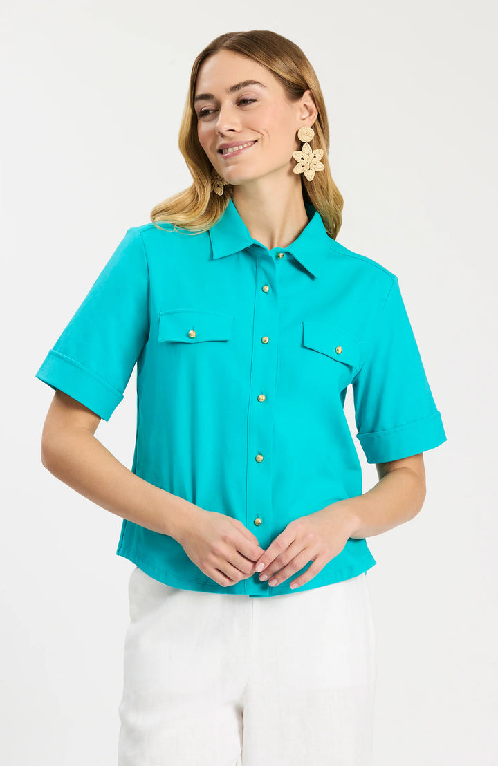 Gold Button Club Shirt | Ceramic