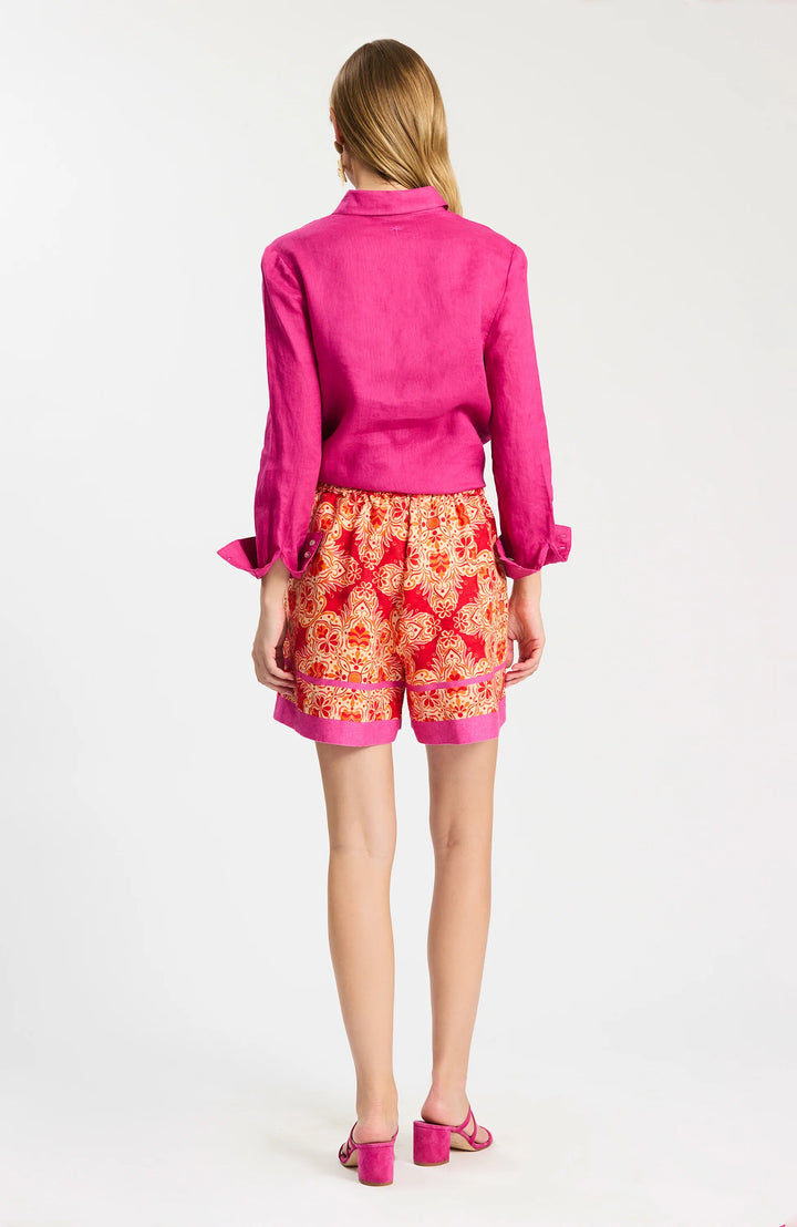 Amara Linen Shirt | Rose Violet