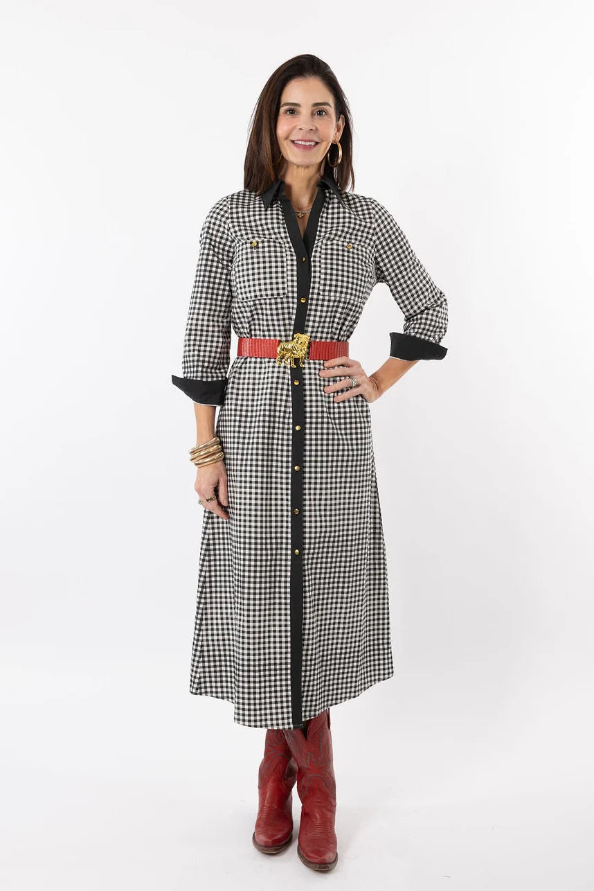 Harper Dress | Black Gingham