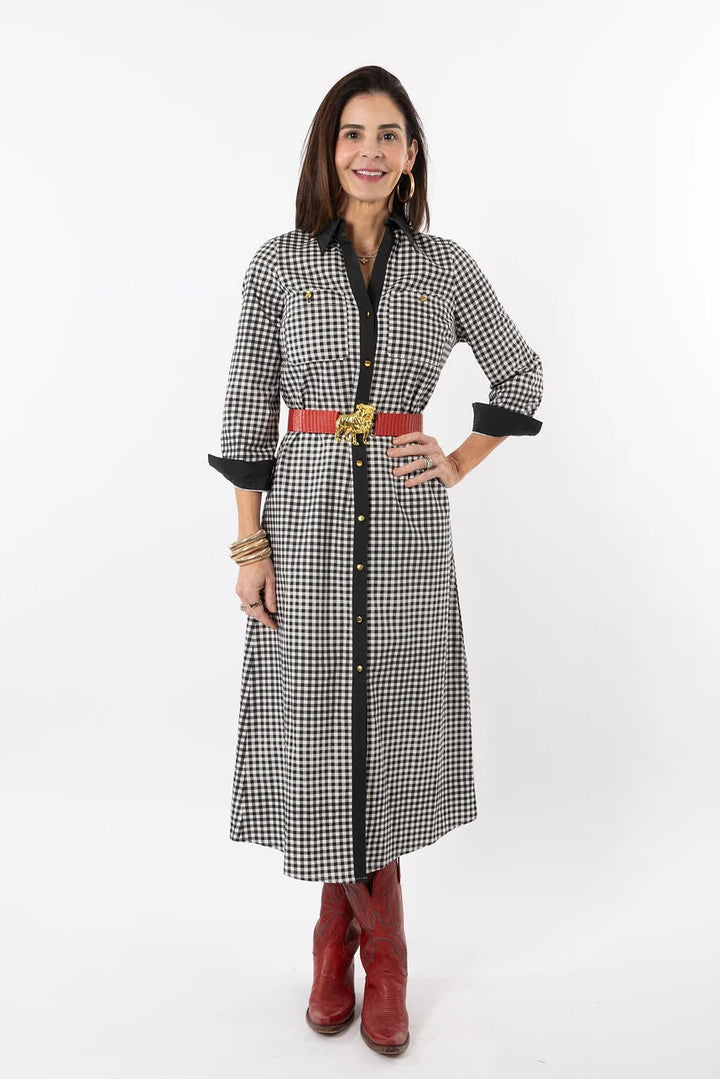 Harper Dress | Black Gingham