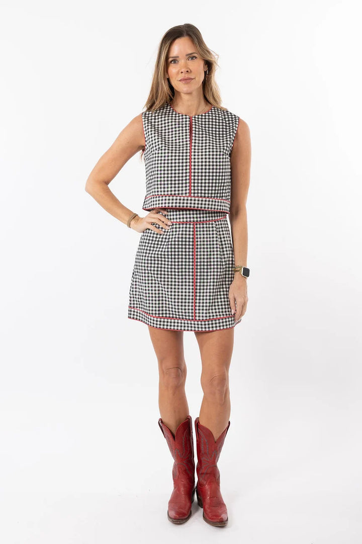Emmy Top | Black & Red