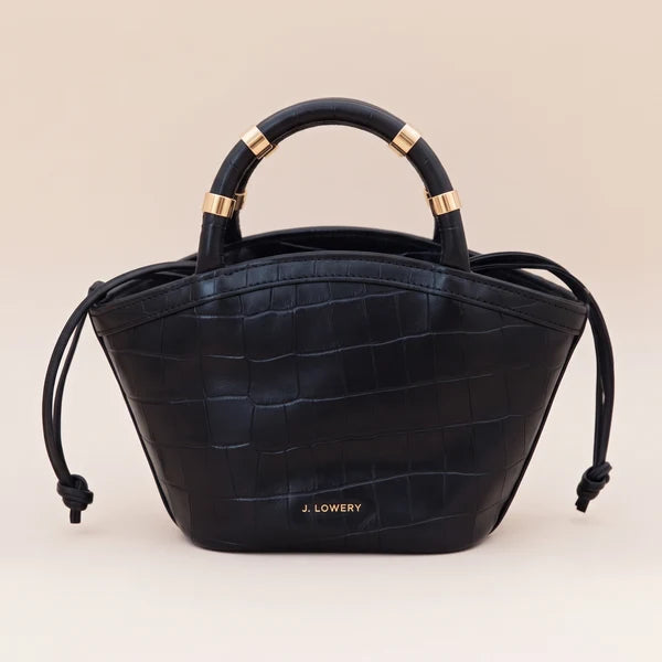 Mini Tote | Black Croc