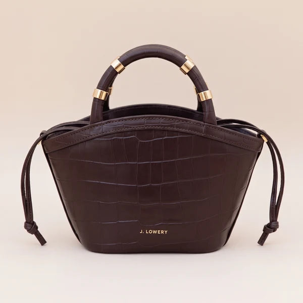 Mini Tote | Espresso Croc