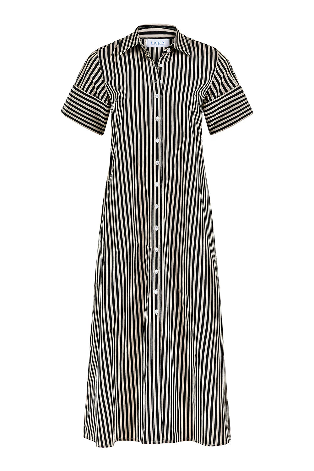 Gibbons Dress | Ganache Pinstripe