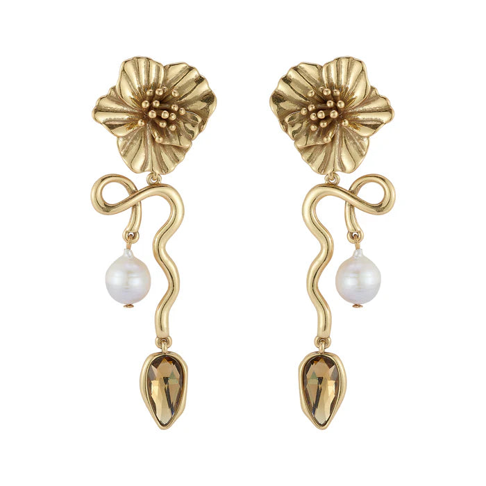 Lelani Earrings | Antique Gold