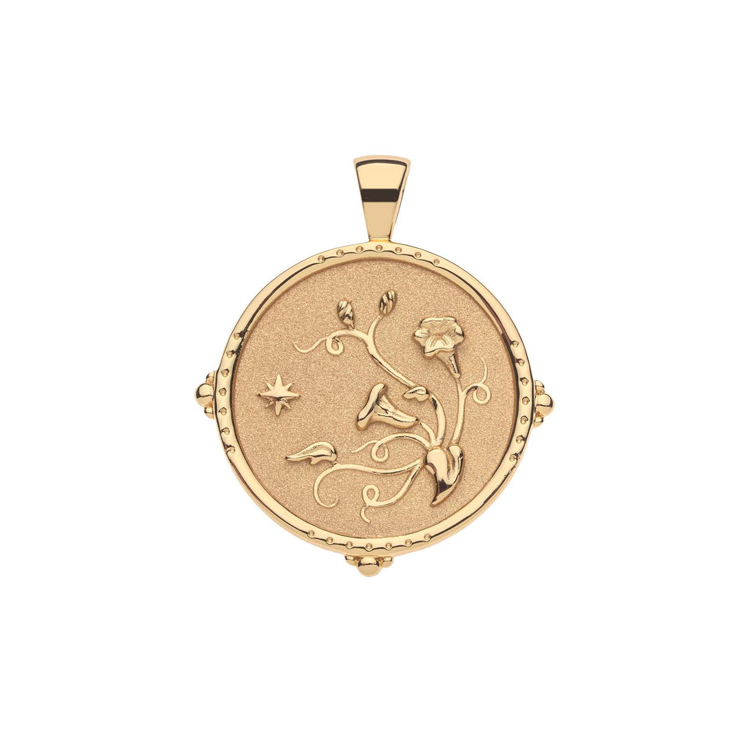 GRACE Original Pendant Coin Gold | 16-18" Beaded Satellite Chain
