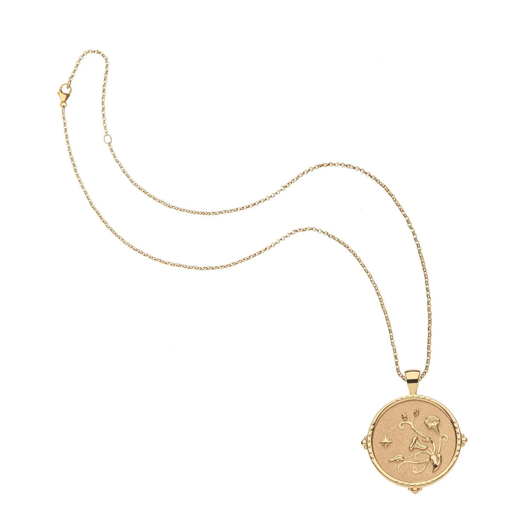 GRACE Original Pendant Coin Gold | 16-18" Beaded Satellite Chain