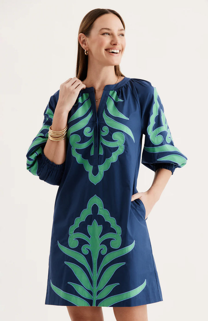 Sara Applique Dress | Royal