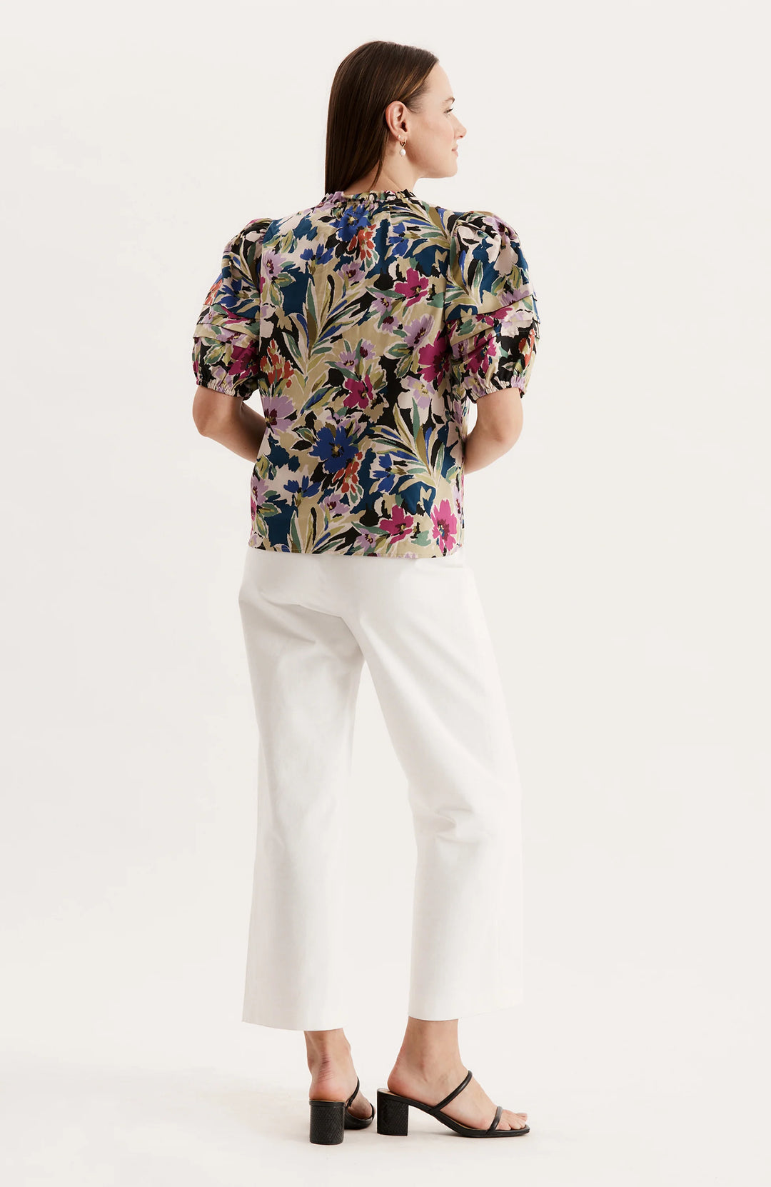 Jenna Cotton Top | Watercolor Floral