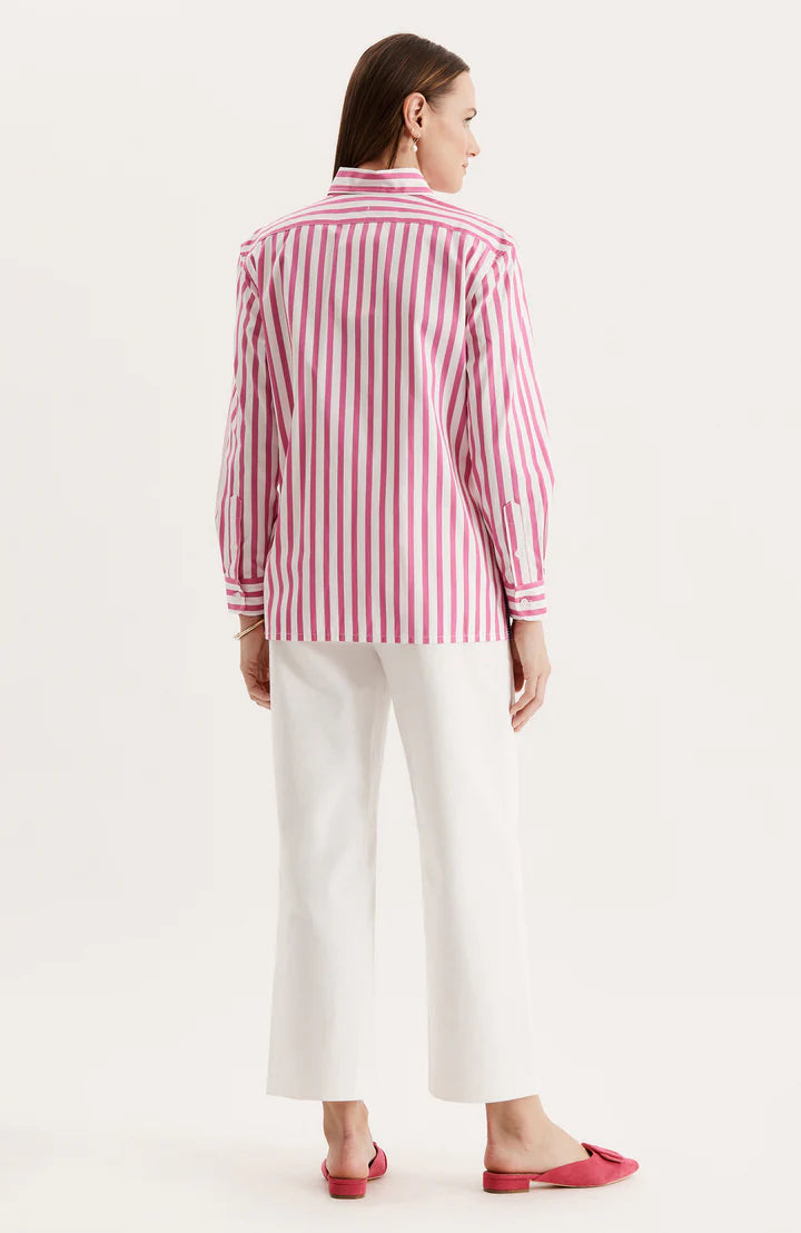 Natalie Top | Hot Pink Stripes