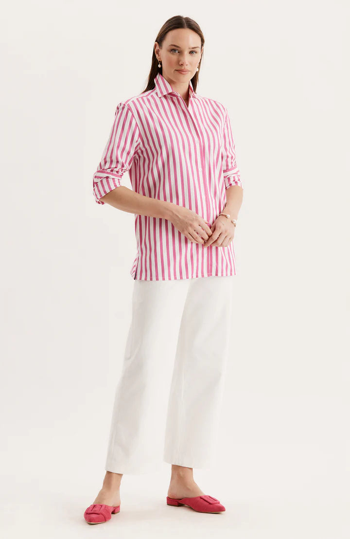 Natalie Top | Hot Pink Stripes