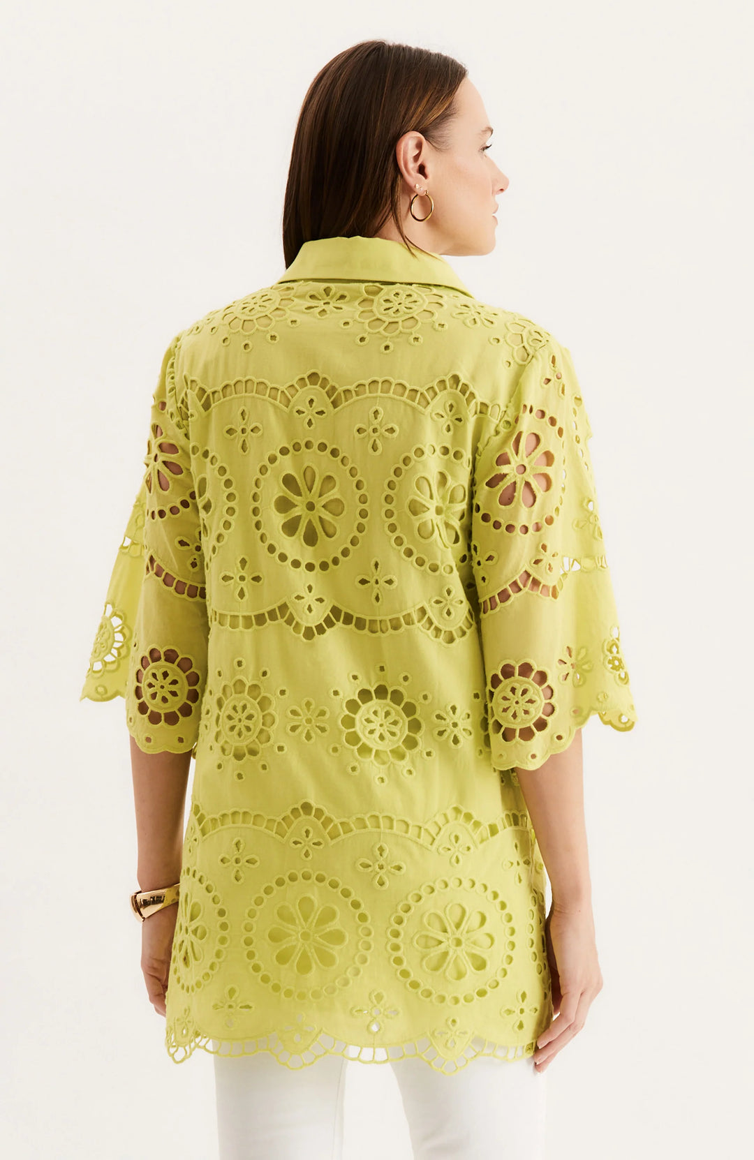 Penny Eyelet Tunic Dress | Wild Lime