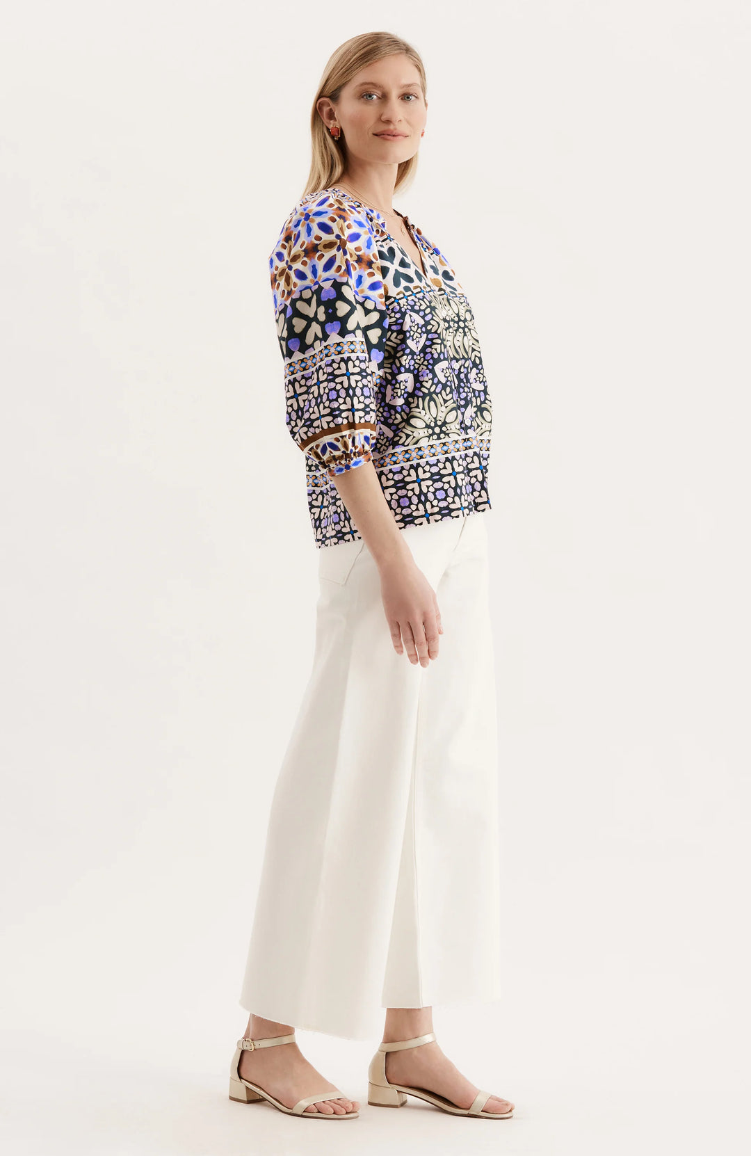Harper Top | Blue Mosaic