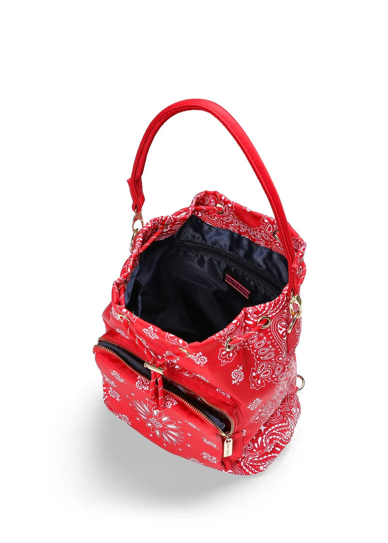 Harley Bucket Bag | Red Bandana