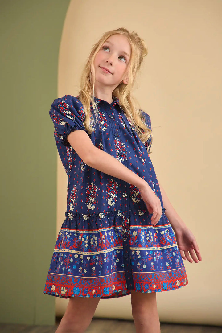 Girl's Drifter Mini | Fall Floral Navy