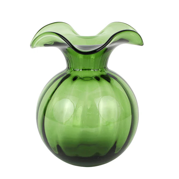 Assorted Hibiscus Glass Fluted Vase