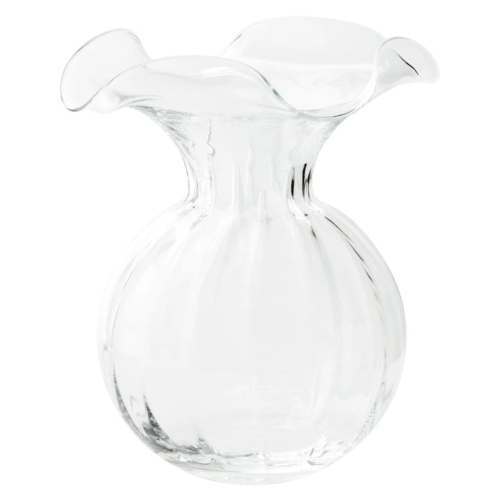 Vietri Large Clear Fluted Vase