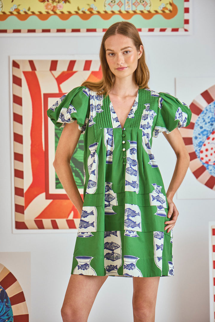 Wilkes Dress | Herring Green