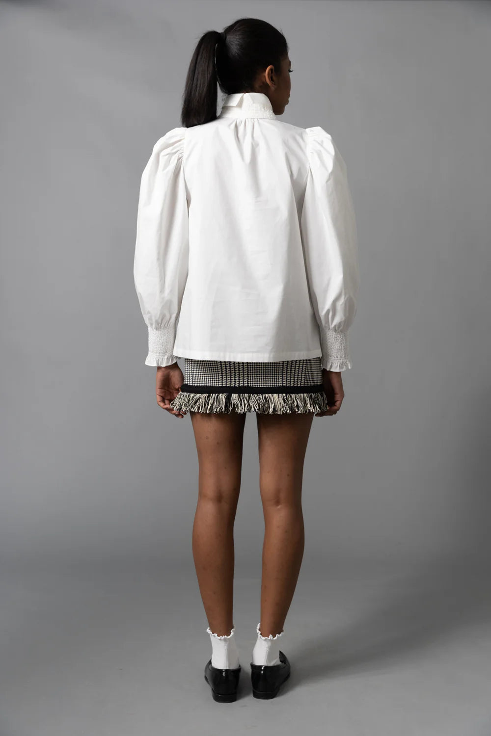 Smocked Shirt | White