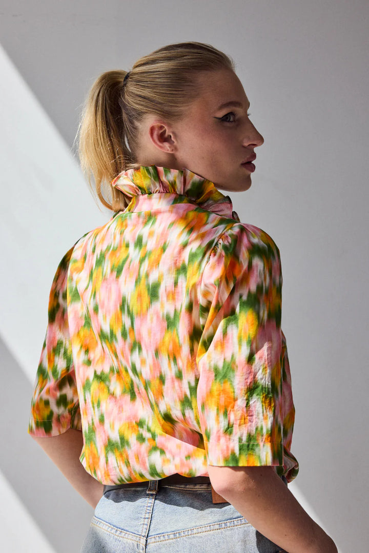 Frilled Buttondown | Garden Floral