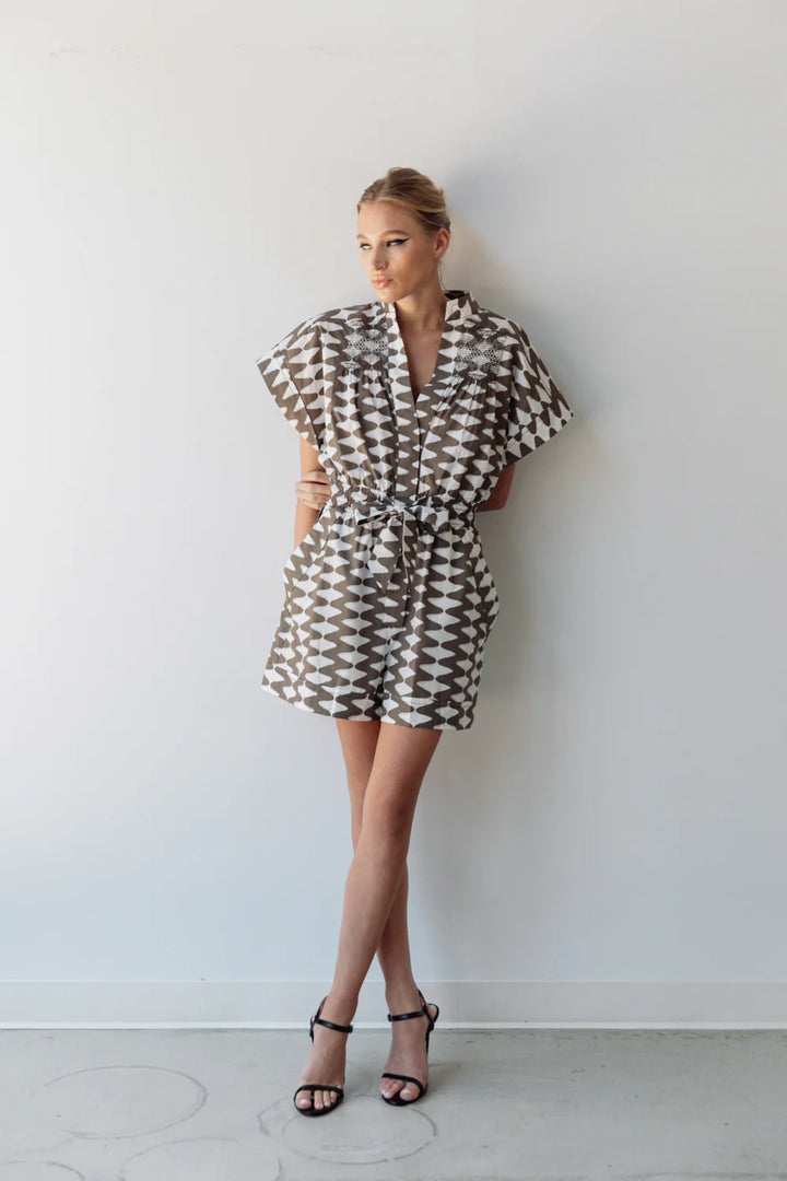 Smart Romper | Tribal Zig Zag
