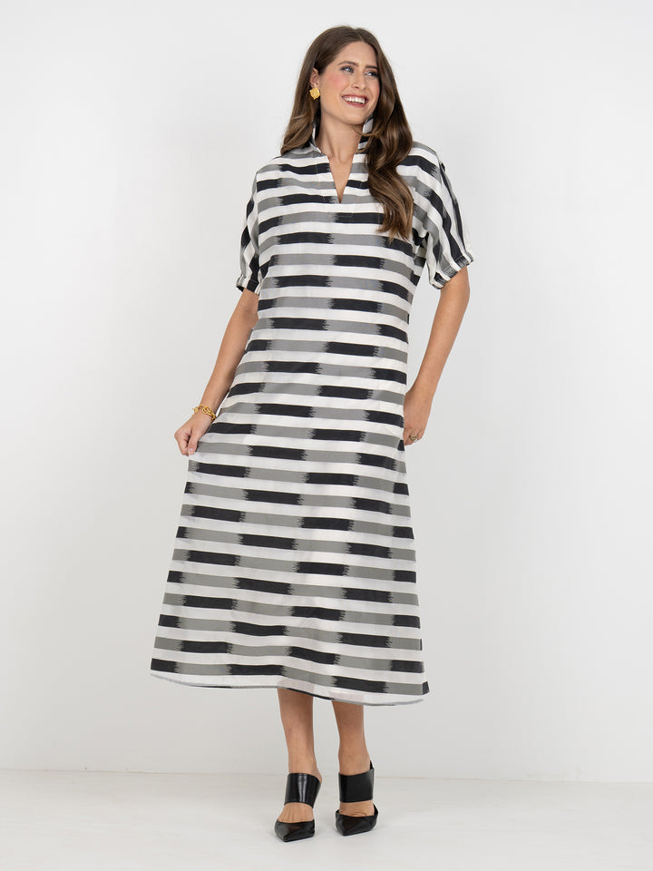 Poppy Maxi Dress | Truffle Stripe