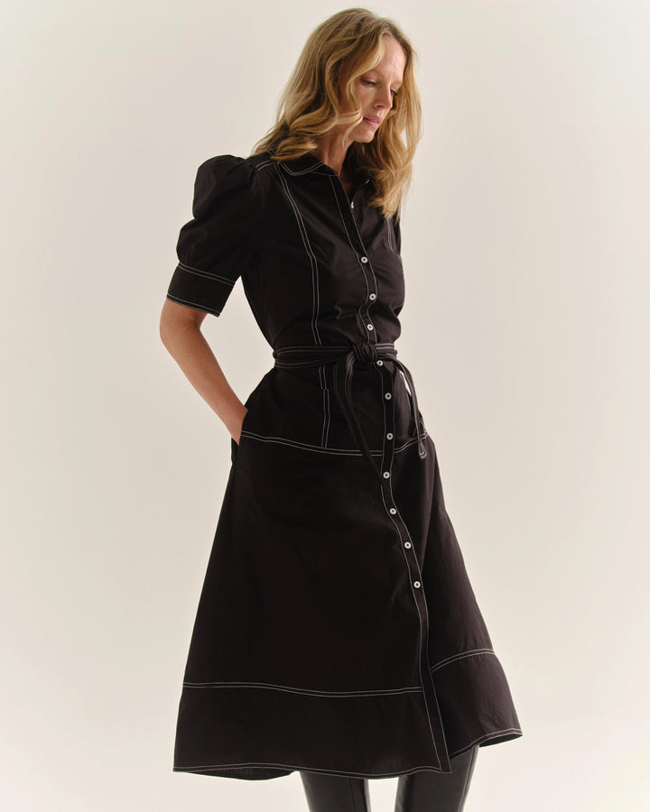 Francesca Midi Dress | Noir