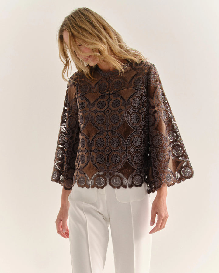 Ellis Long Sleeve Top | Mocha