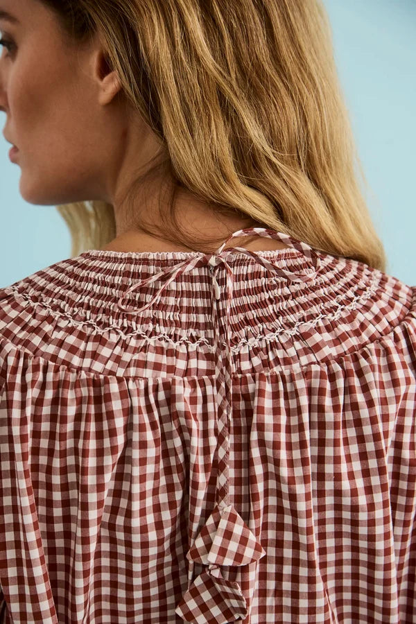 Hayes Top | Costwold Check Rust