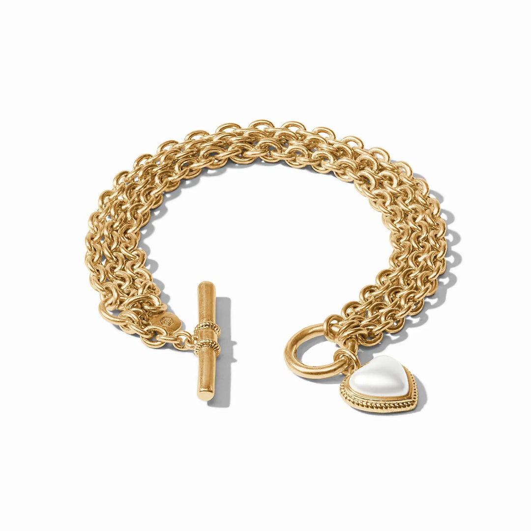 Heart Link Bracelet | Pearl