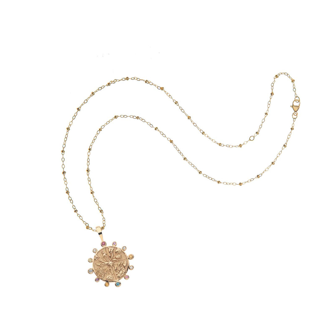 HOPE Petite Embellished Coin Necklace