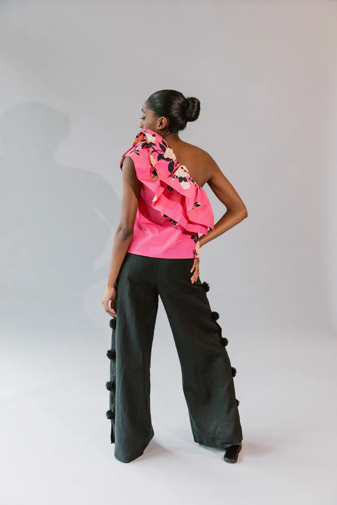 Pom Pom Trouser | Black