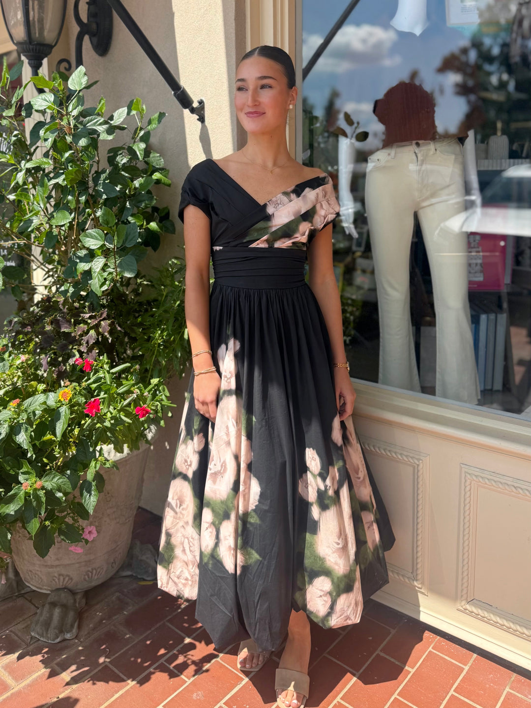 Fichu Dress | Ebony Rose Bouquet