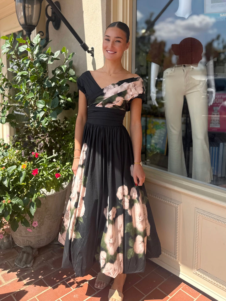 Fichu Dress | Ebony Rose Bouquet