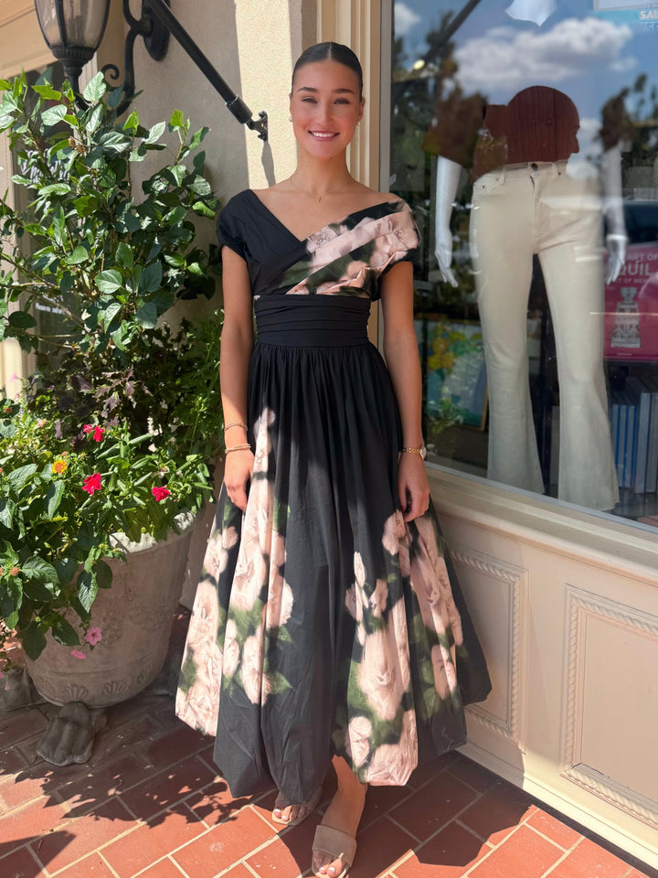 Fichu Dress | Ebony Rose Bouquet