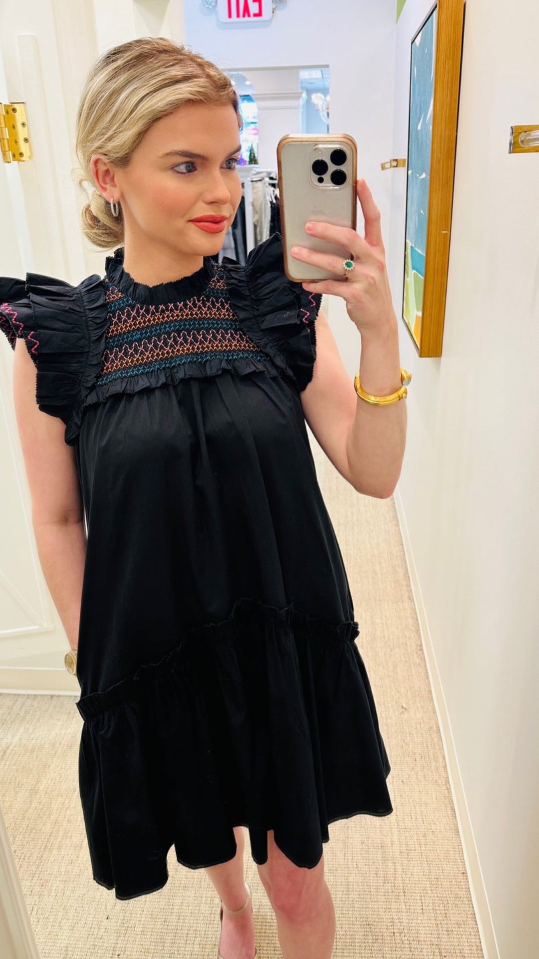 Love the Label Poppy Dress | Black Multi